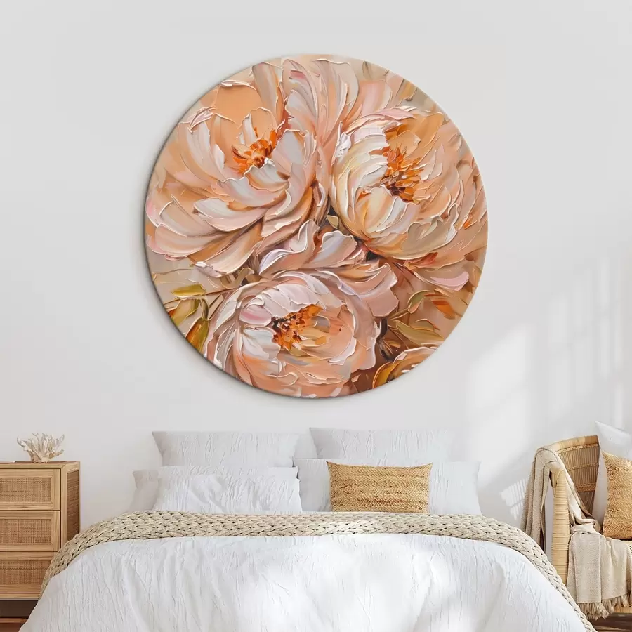  Peintures Délicates pivoines abstraites r45592