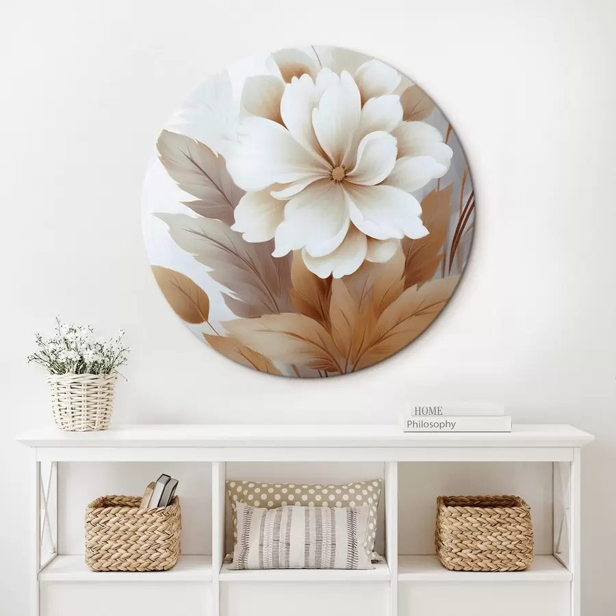  Schilderijen Een bloem met bladeren r45744