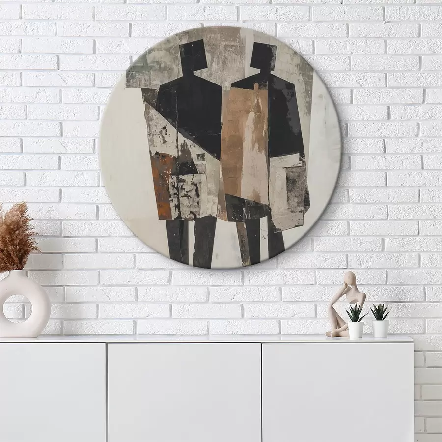  Peintures Abstraction moderne avec silhouettes r45755