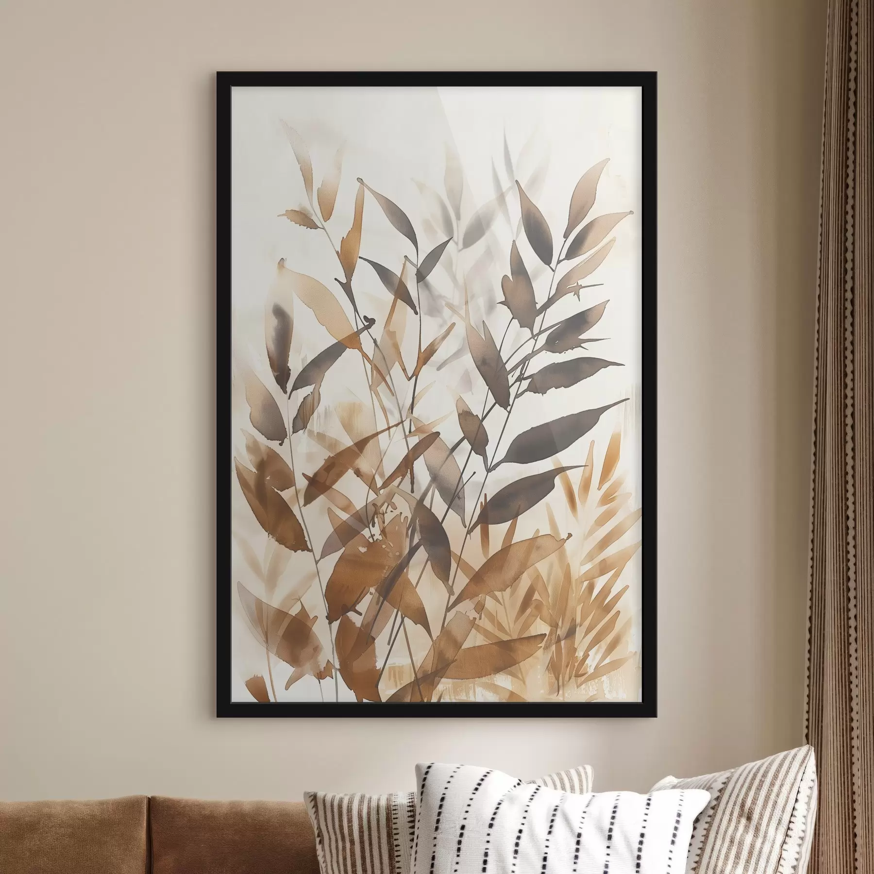 Fotobehang Delicate takken met bladeren f45747