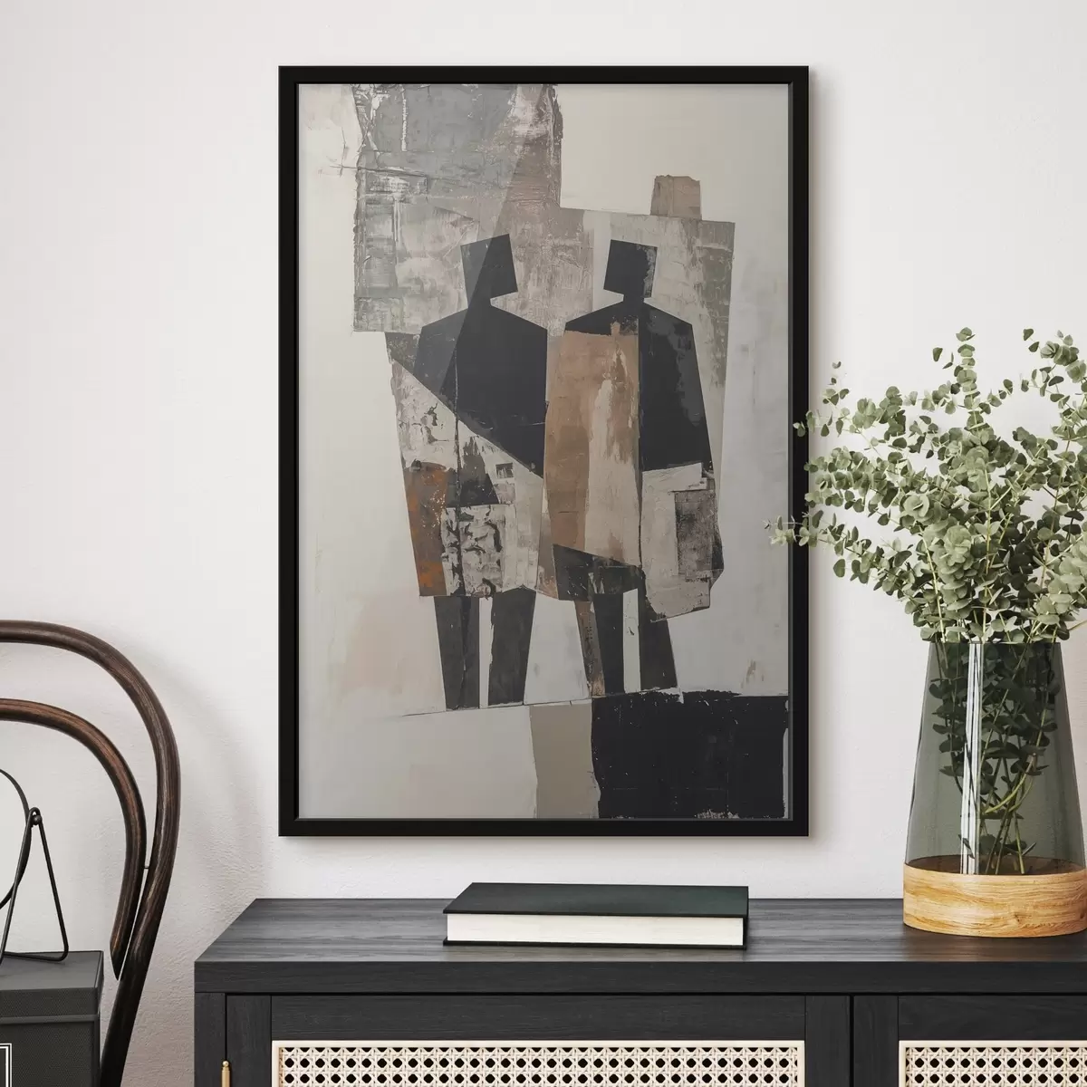 Affiche Abstraction moderne avec silhouettes f45755