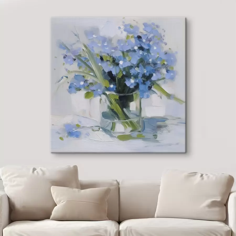  Peintures Fleurs délicates dans un vase en verre s45773