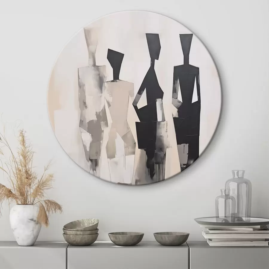  Schilderijen Abstracte silhouetten van mensen r45758