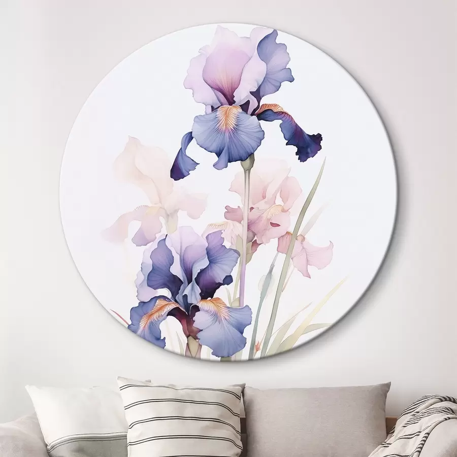  Schilderijen Irissen imitatie van aquarel r45762