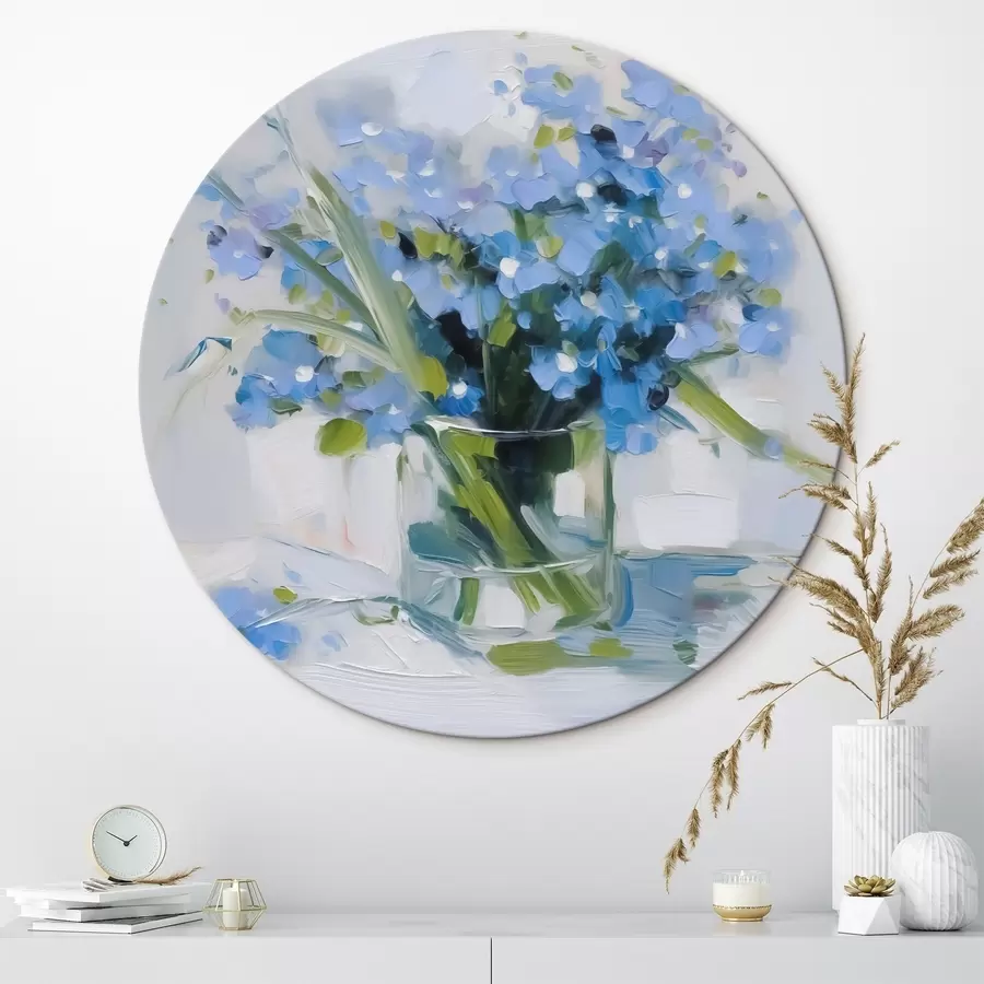  Peintures Fleurs délicates dans un vase en verre r45773