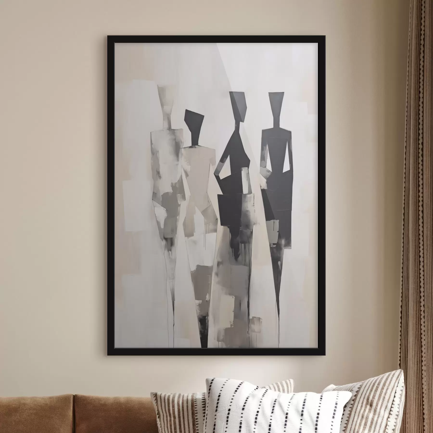 Fotobehang Abstracte silhouetten van mensen f45758