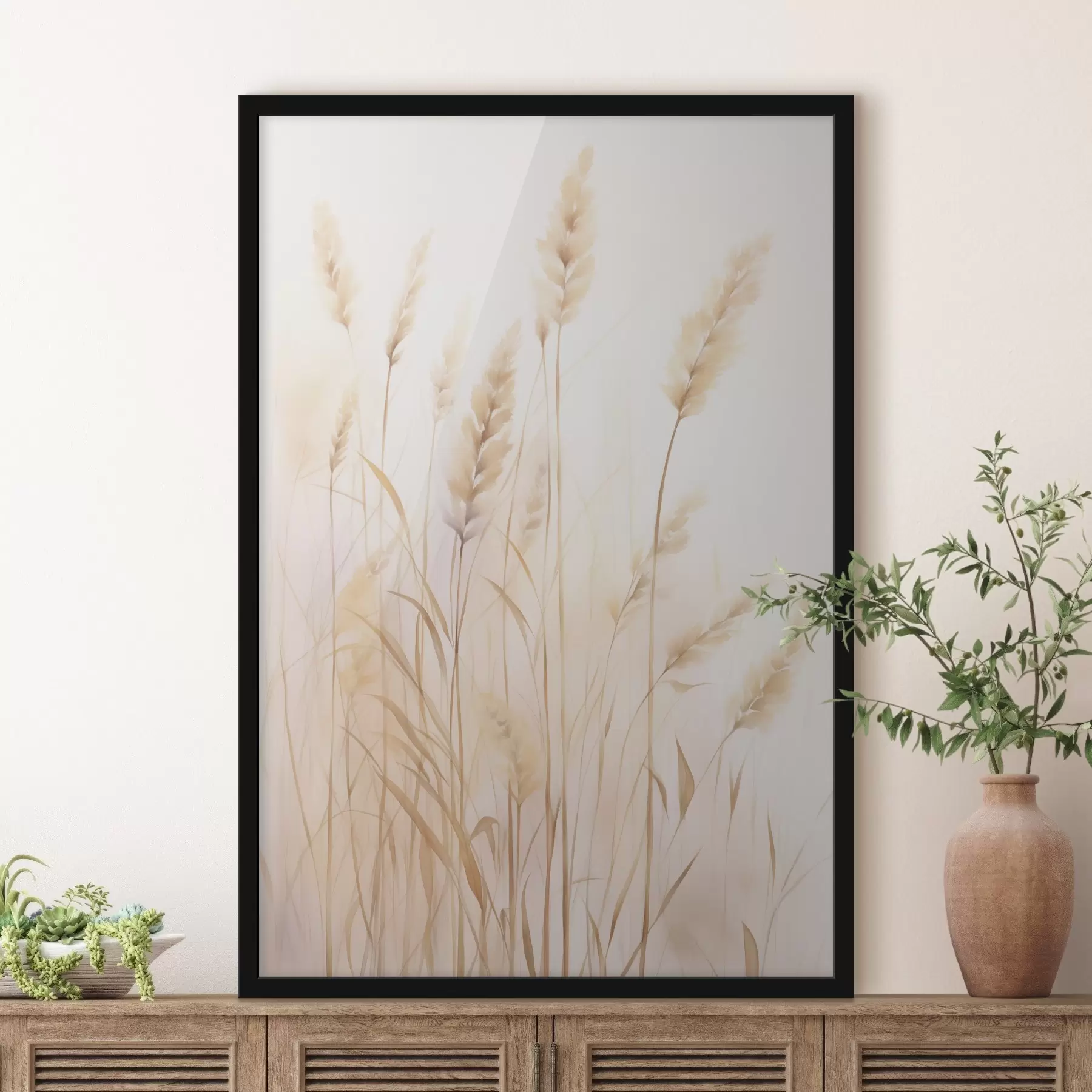 Fotobehang Spikelets imitatie aquarel f45761