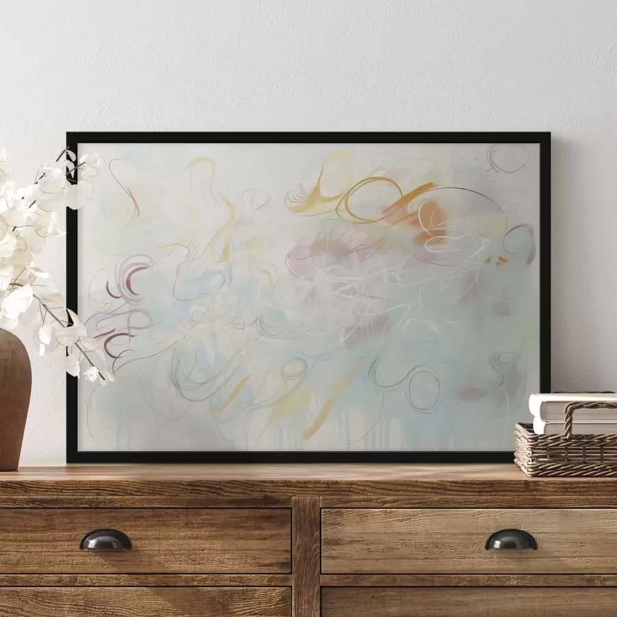 Fotobehang Abstractie met krabbels f45772