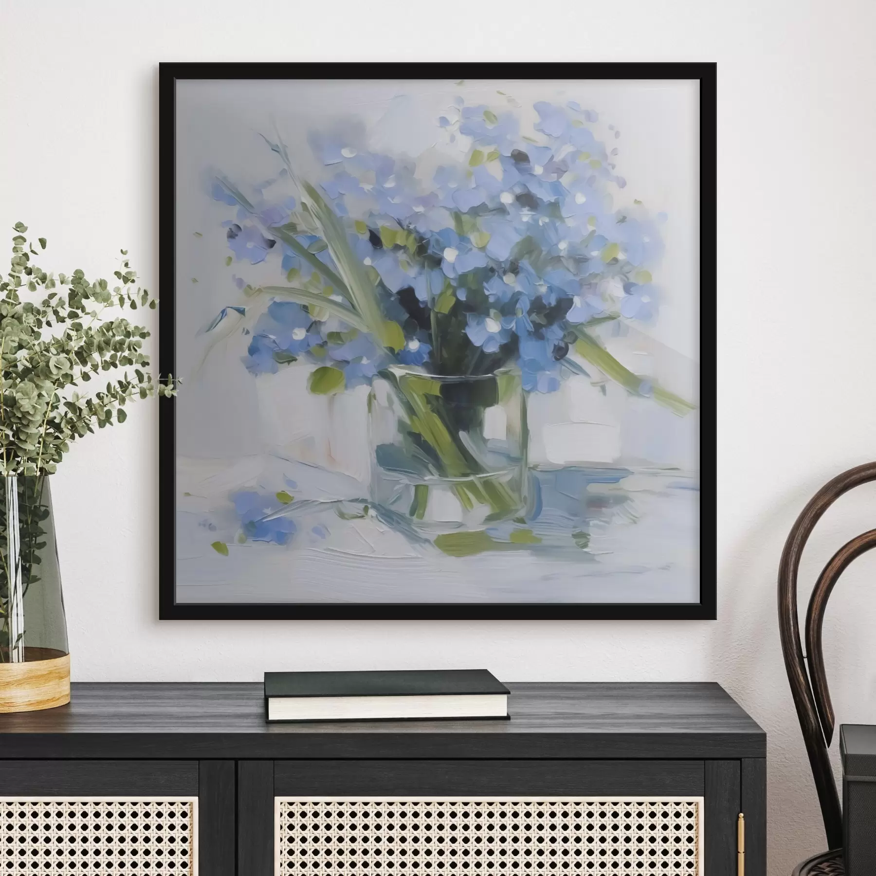 Papier peint photo Fleurs délicates dans un vase en verre f45773