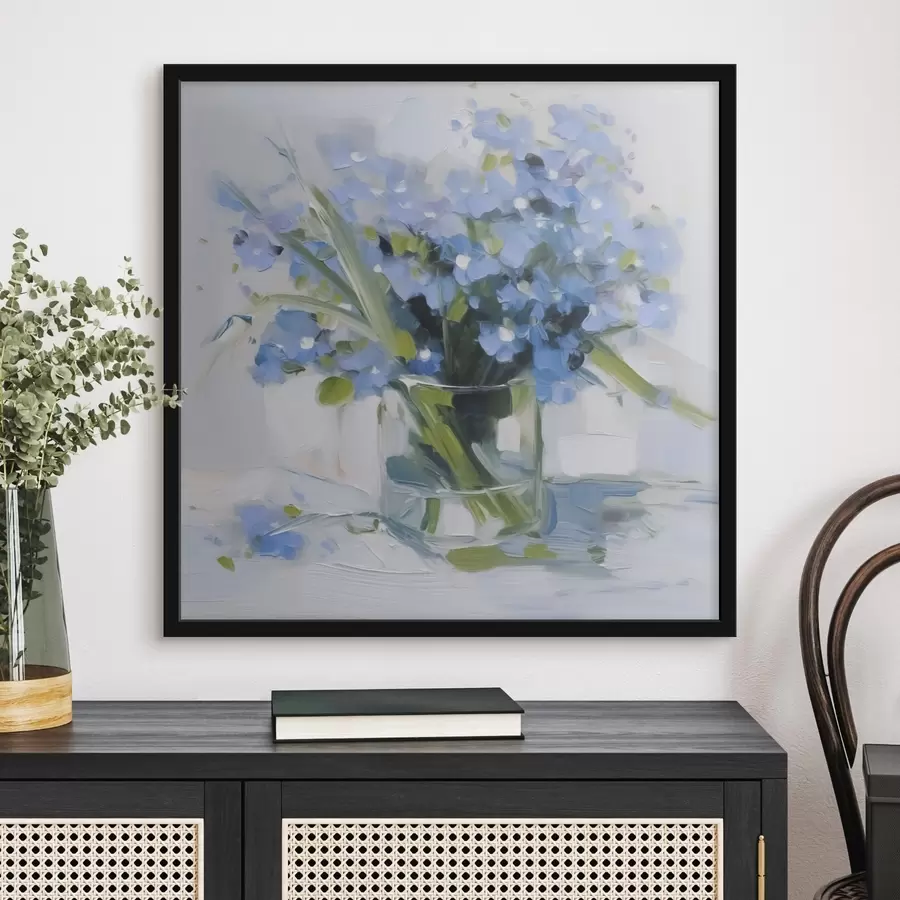 Papier peint photo Fleurs délicates dans un vase en verre f45773