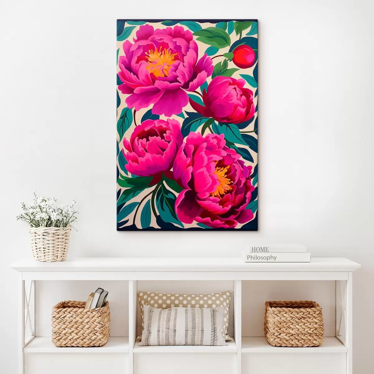  Peintures Gros plan sur les pivoines s45782