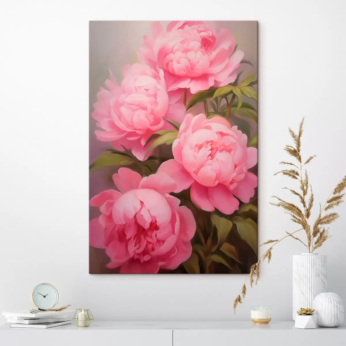  Peintures Pivoines roses s45783