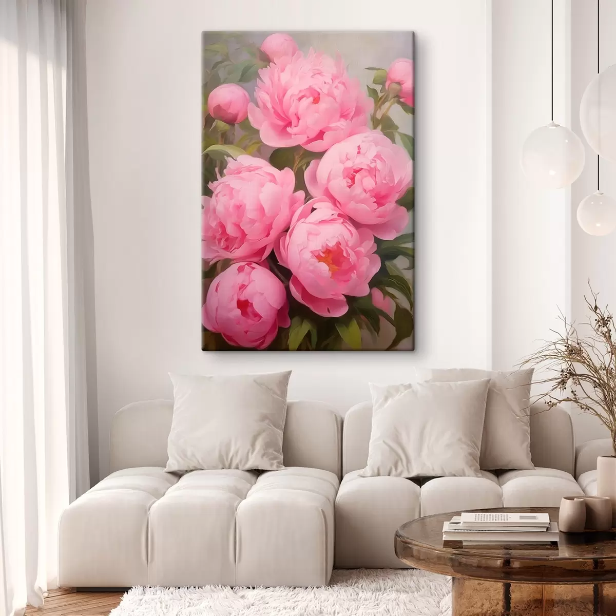  Peintures Pivoines roses s45784