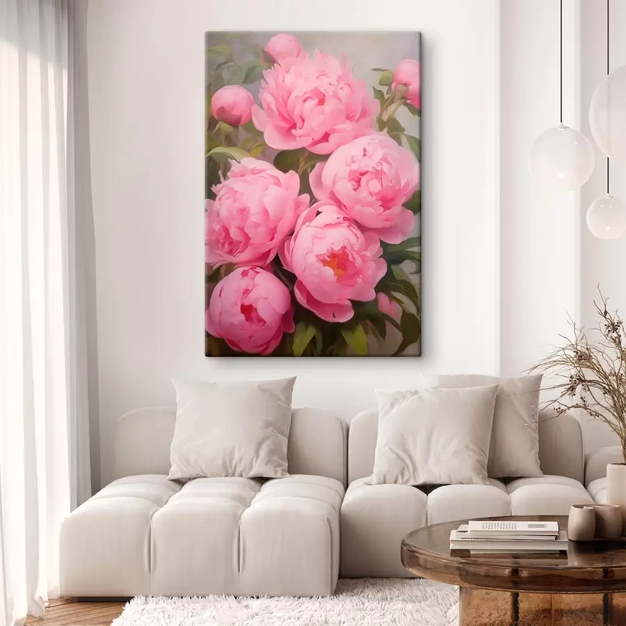  Peintures Pivoines roses s45784