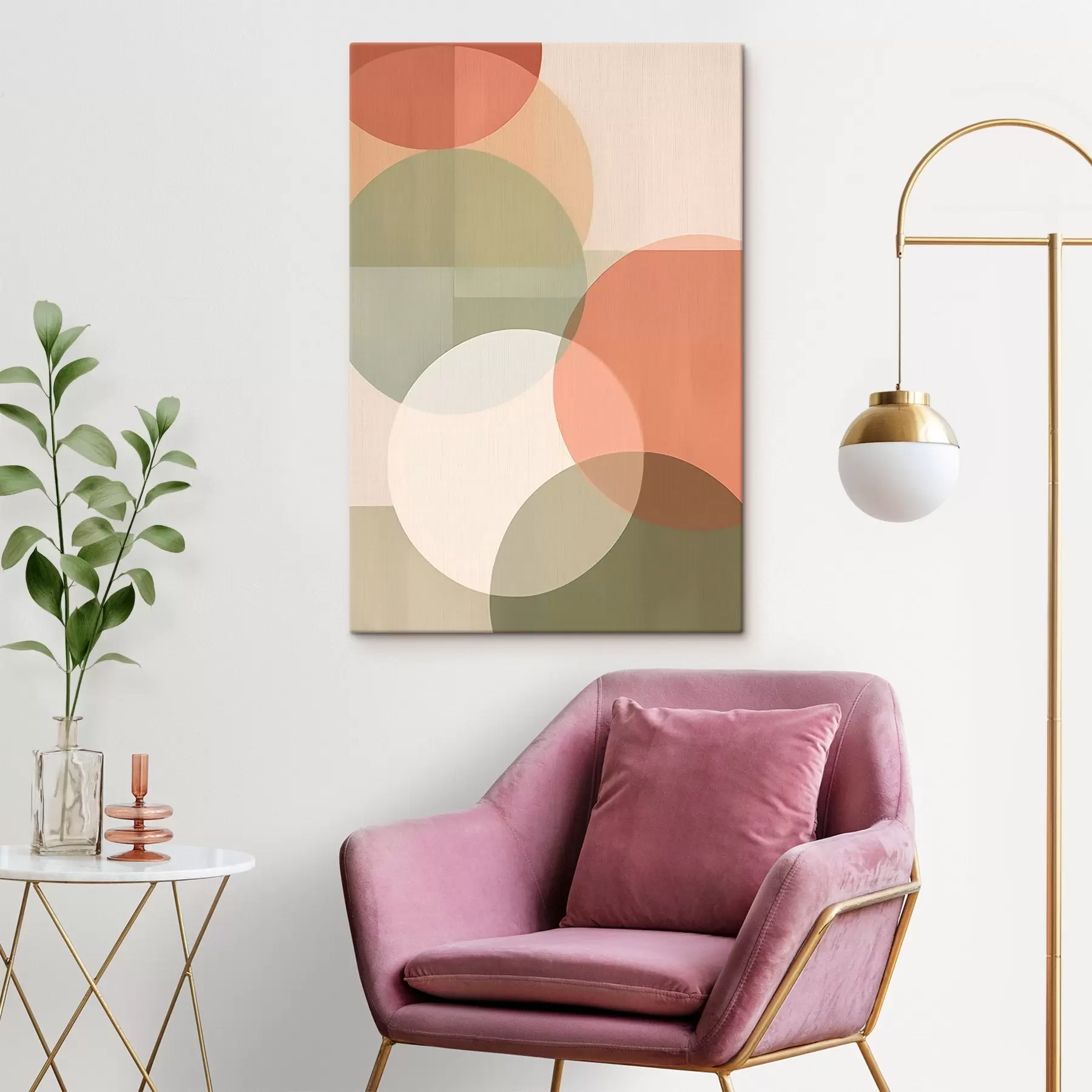  Peintures Grands cercles abstraits s45795