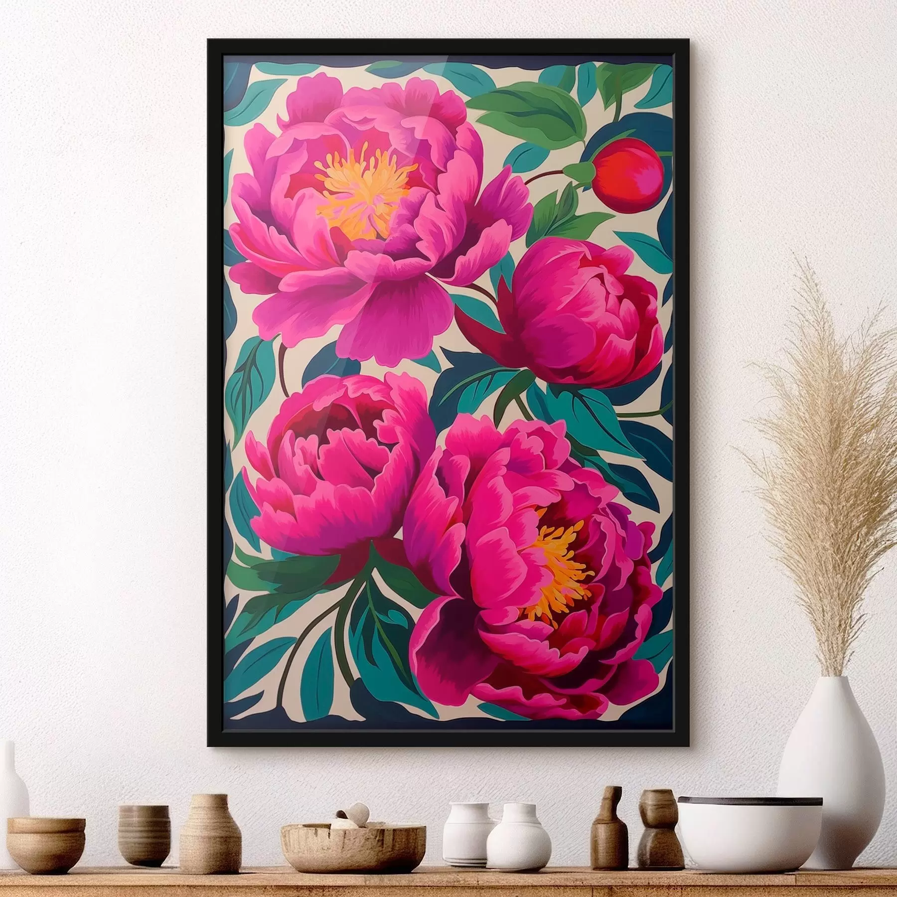 Papier peint photo Gros plan sur les pivoines f45782