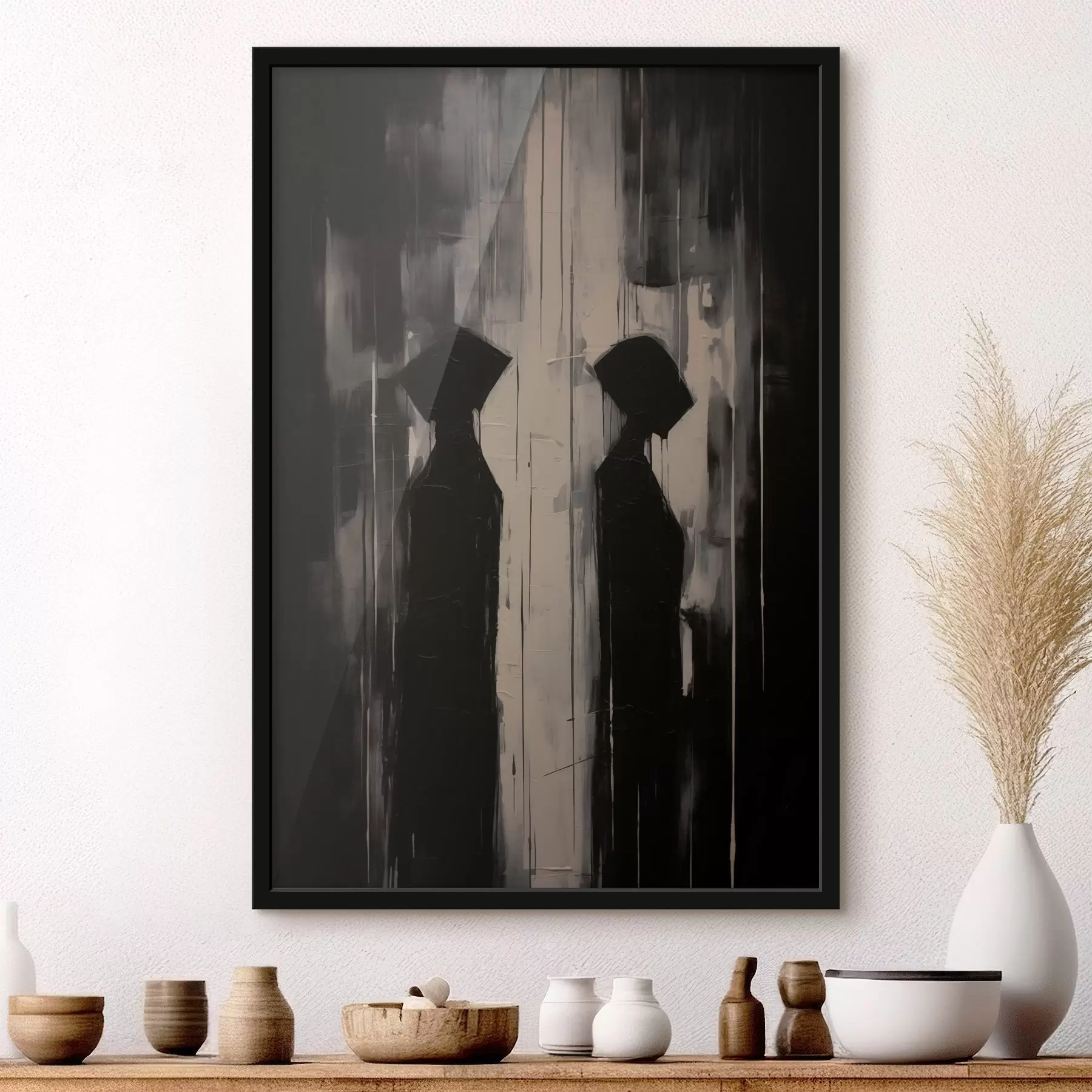 Fotobehang Twee silhouetten f45788