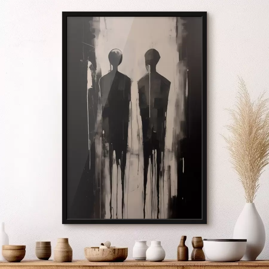 Fotobehang Twee silhouetten f45789