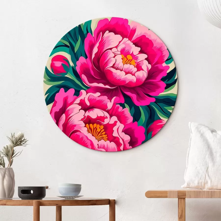  Peintures Gros plan sur les pivoines r45781