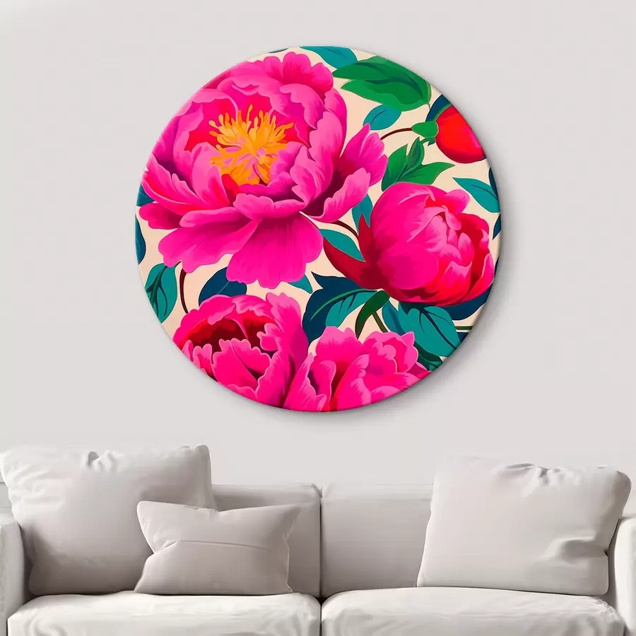  Peintures Gros plan sur les pivoines r45782