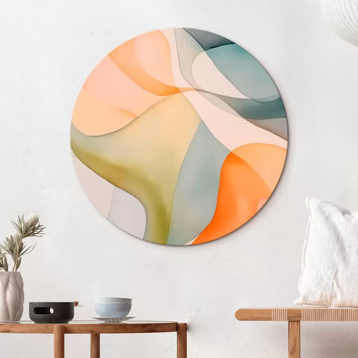 Tableaux ronds Vagues abstraites r45785