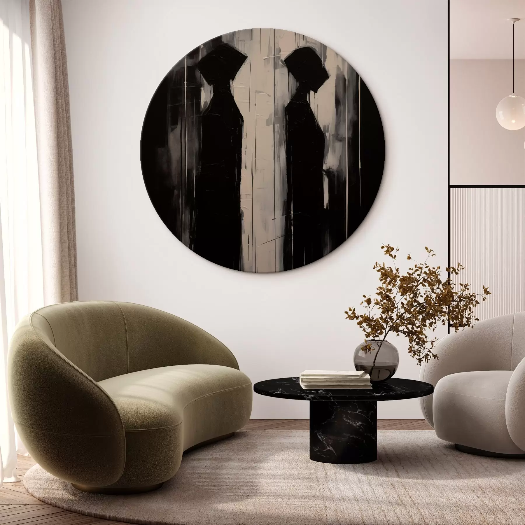  Peintures Deux silhouettes r45788