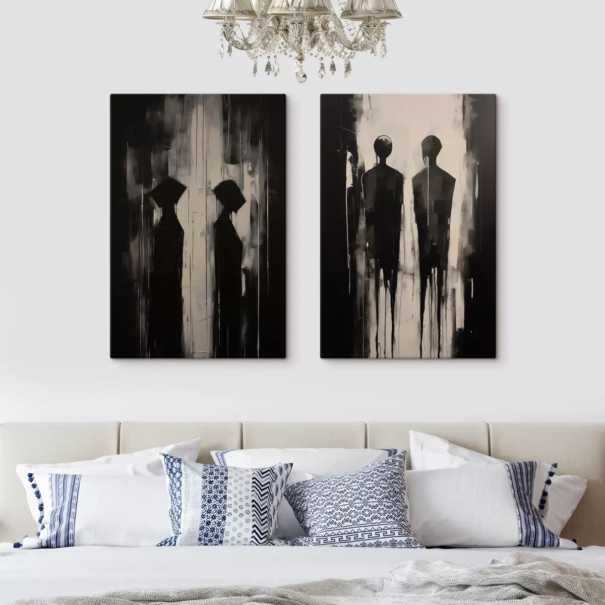  Schilderijen Silhouetten van mensen m00730