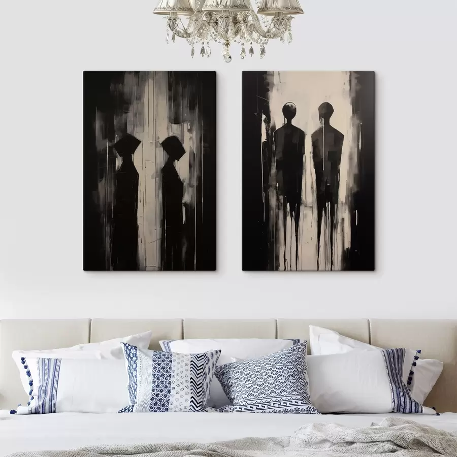  Peintures Silhouettes de personnes m00730