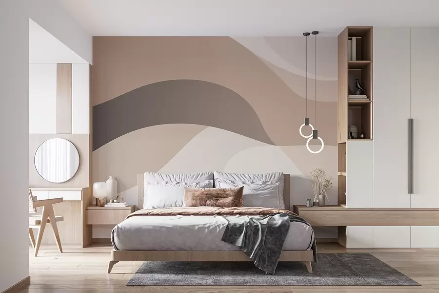 Fotobehang Abstracte golven w04543