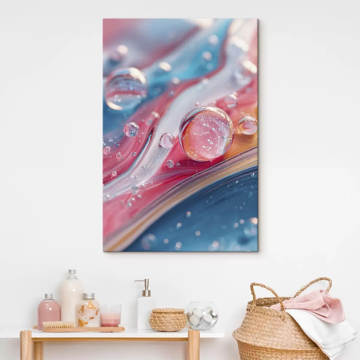  Schilderijen veelkleurige golven met bubbels s45706