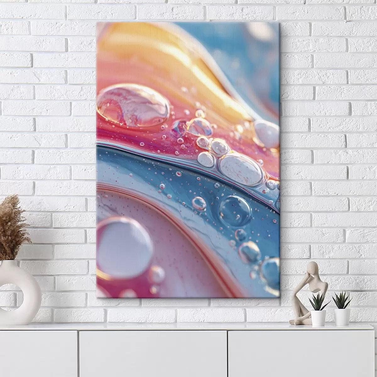  Schilderijen veelkleurige golven met bubbels s45707