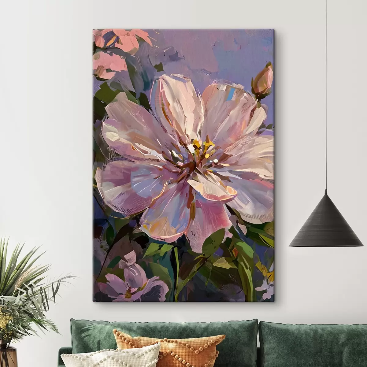  Peintures fleurs roses dans le style de la peinture à l'huile s45723