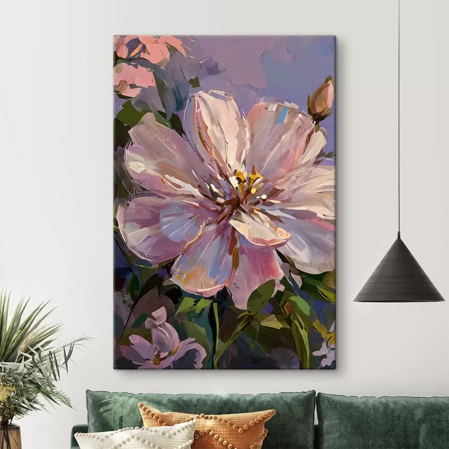  Peintures fleurs roses dans le style de la peinture à l'huile s45723