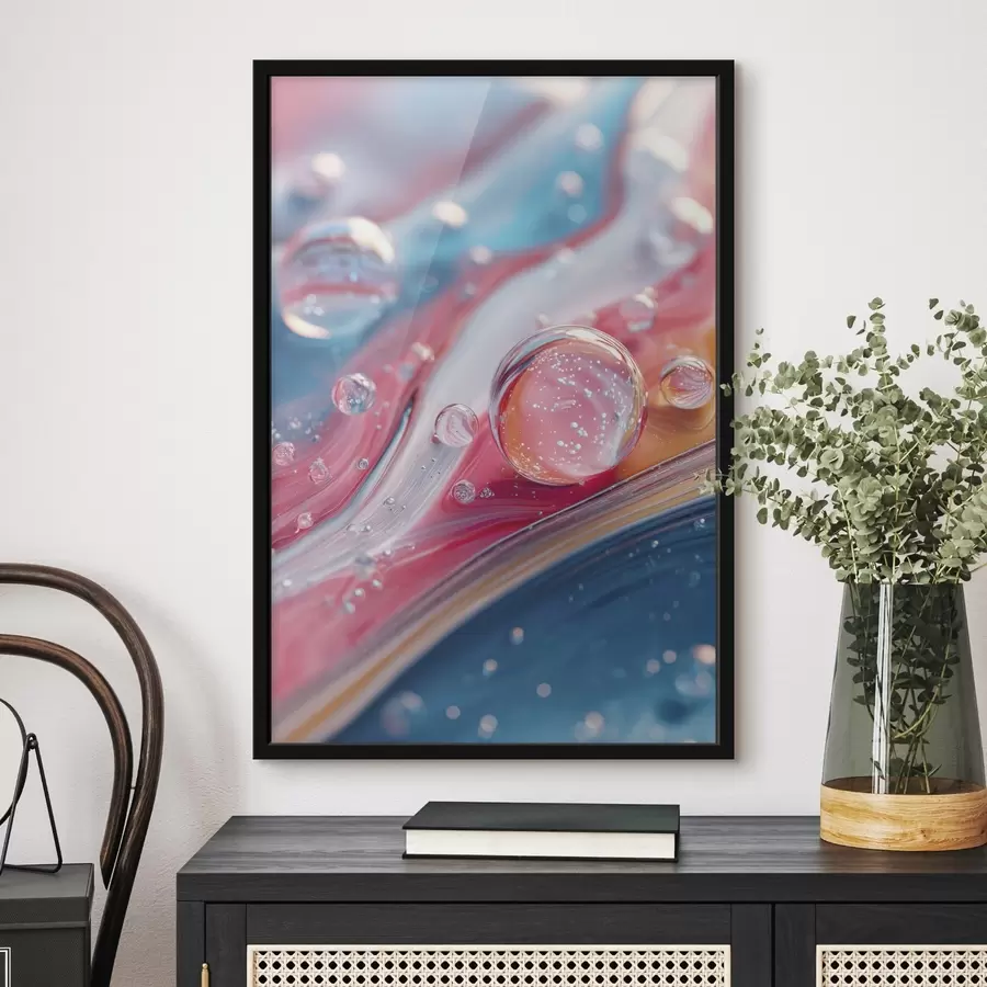 Fotobehang veelkleurige golven met bubbels f45706