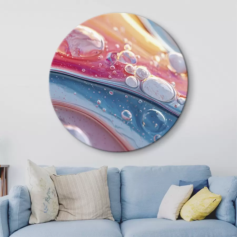  Peintures vagues multicolores avec des bulles r45707