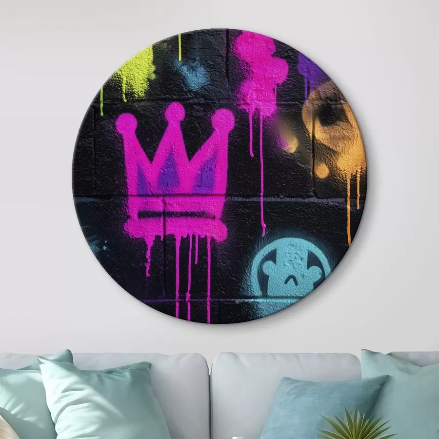  Schilderijen heldere straatkunst op een donkere achtergrond r45717