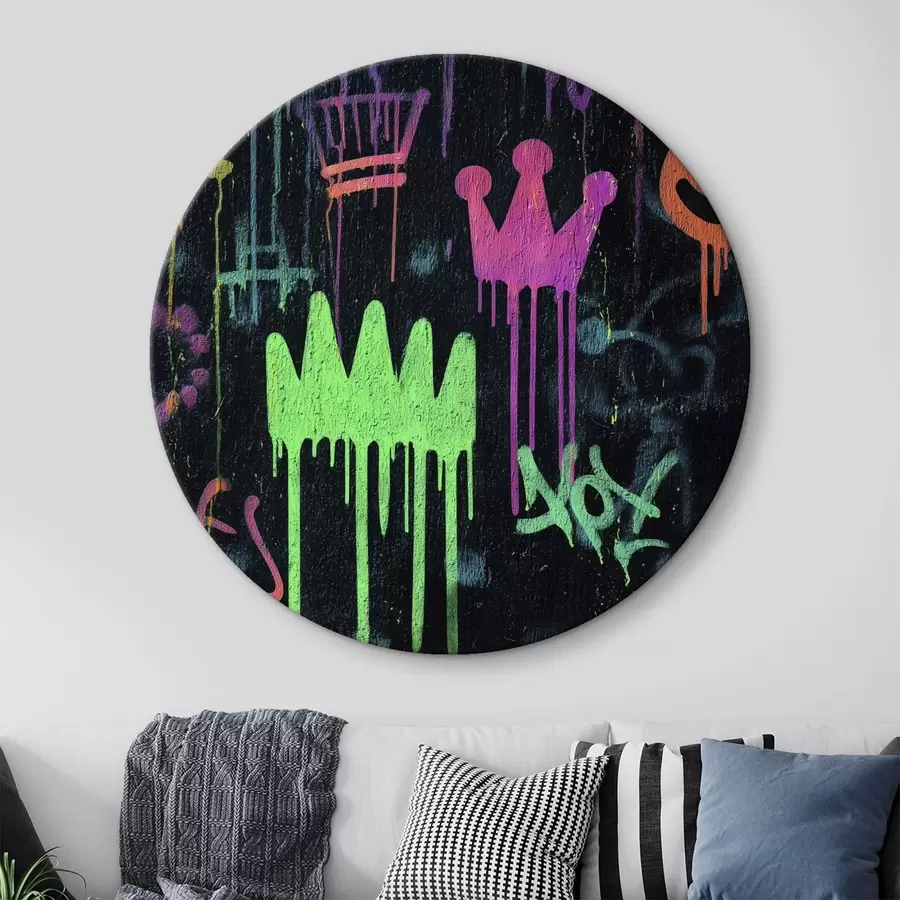  Peintures graffiti lumineux sur fond sombre r45718