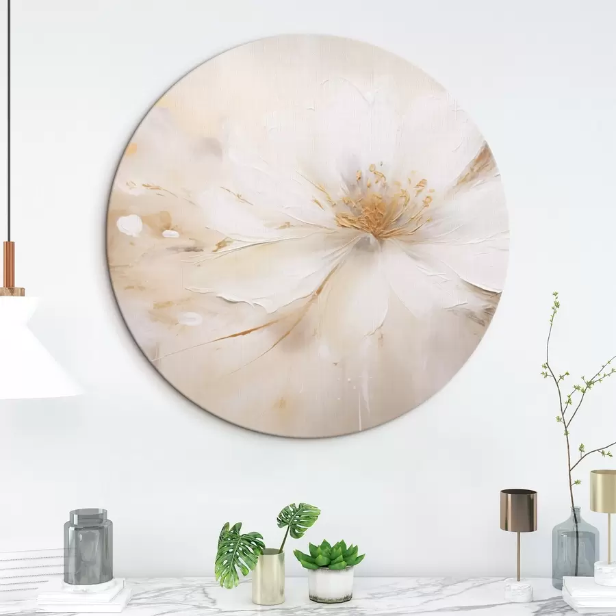  Peintures Une fleur légère avec un centre jaune-orange r45802