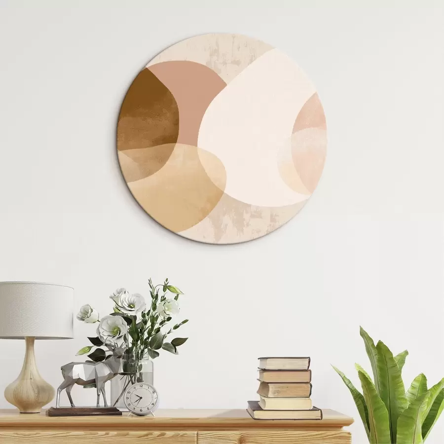  Peintures Cercles abstraits translucides dans une palette de couleurs chaudes r45803