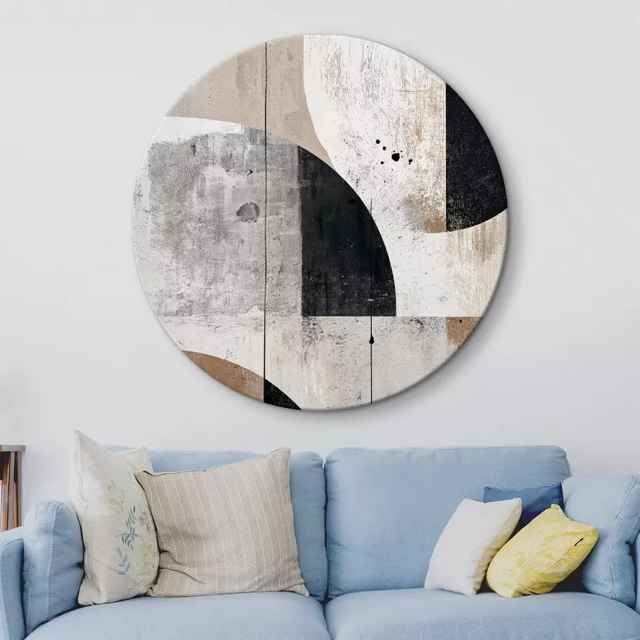  Peintures Formes géométriques dans les tons gris et beige r45812