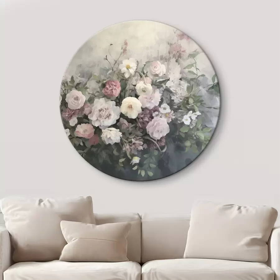  Peintures Un bouquet romantique de fleurs roses et blanches r45817