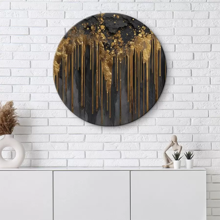  Schilderijen Abstracte stromen op een donkere achtergrond r45823