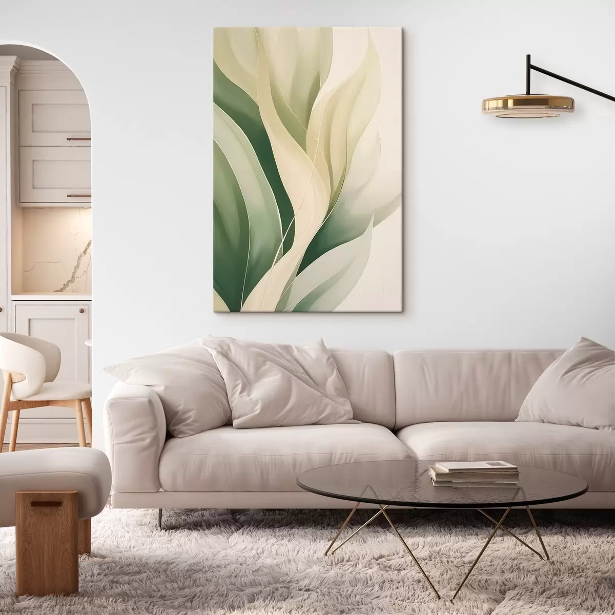  Schilderijen Abstracte groene bladeren s45832