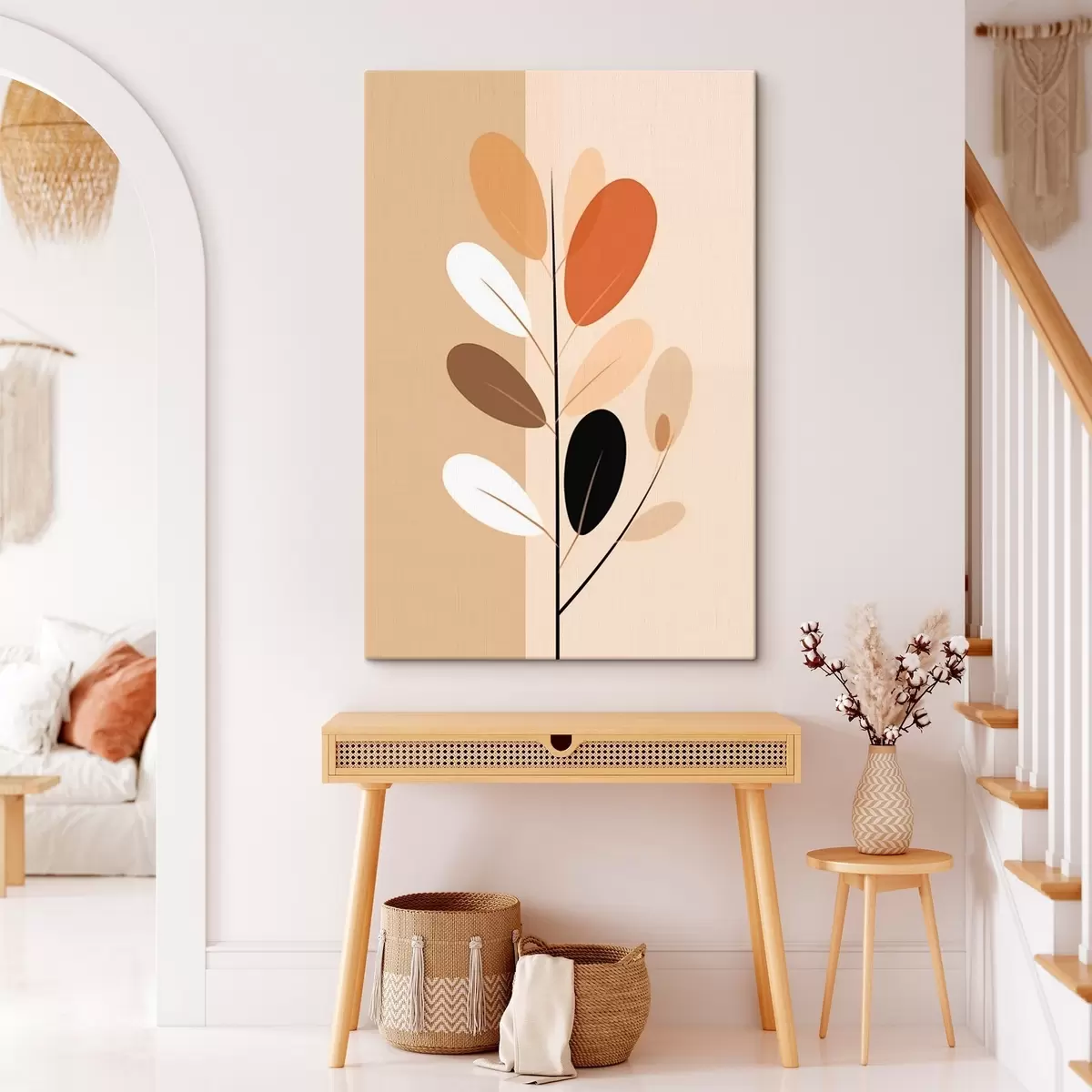  Schilderijen Minimalistische tak met bladeren s45834