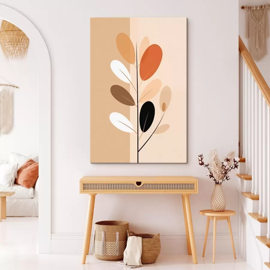  Peintures Branche minimaliste avec feuilles s45834