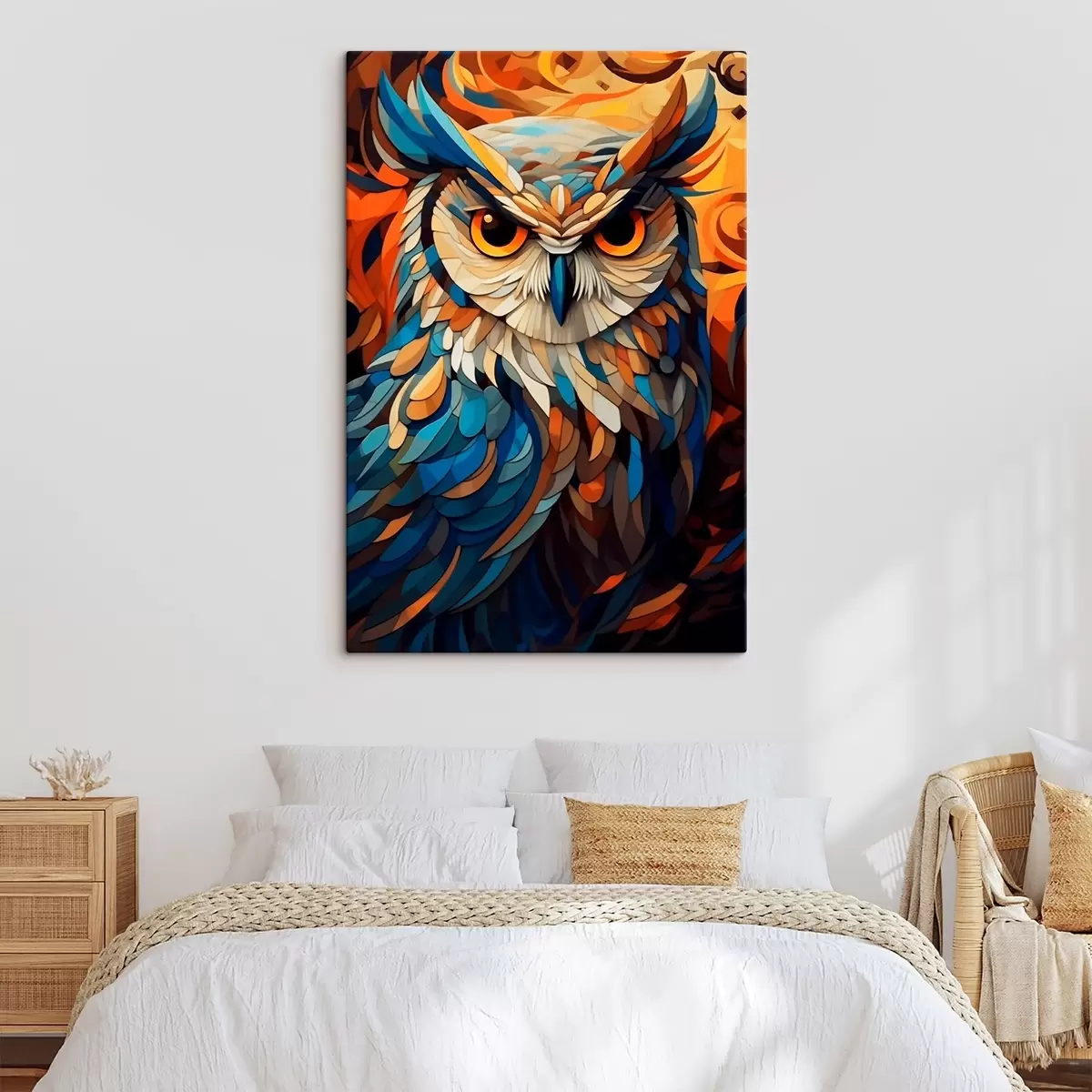  Peintures Hibou abstrait s45836