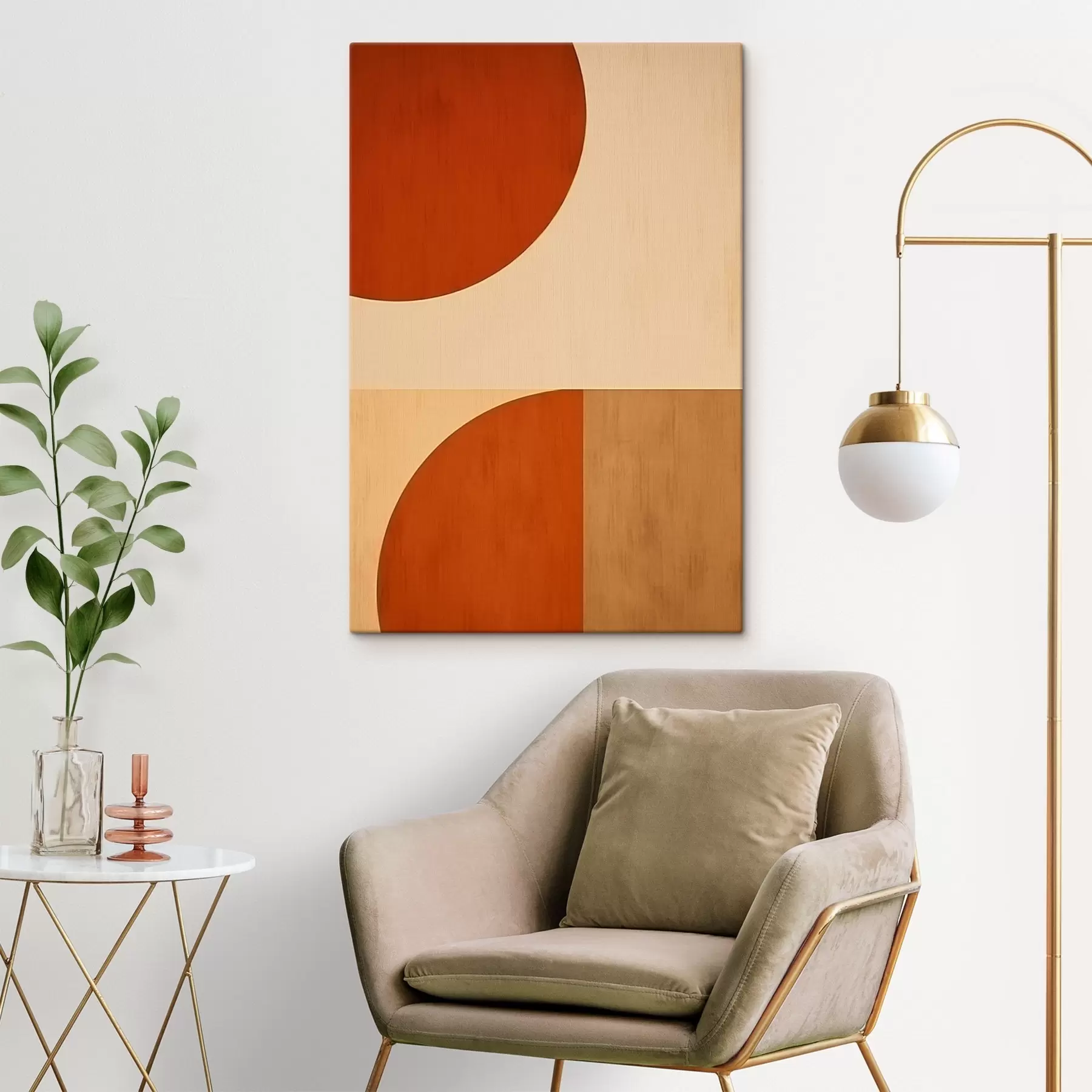  Schilderijen Abstracte halve cirkels s45844