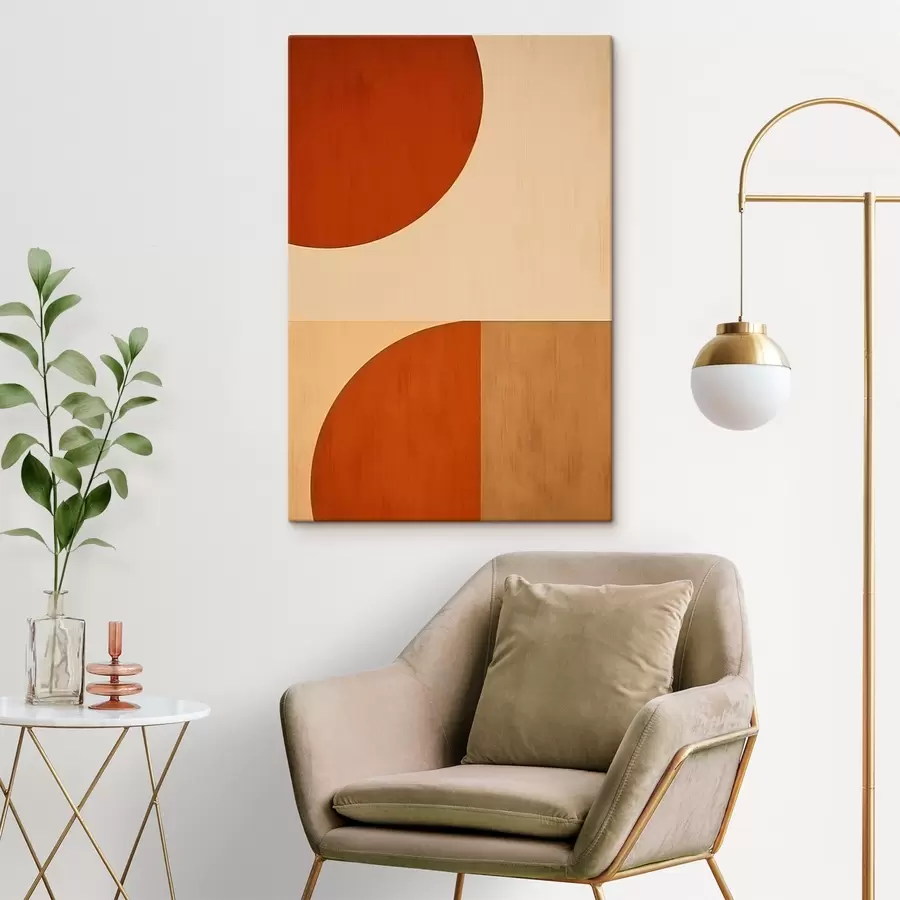  Schilderijen Abstracte halve cirkels s45844