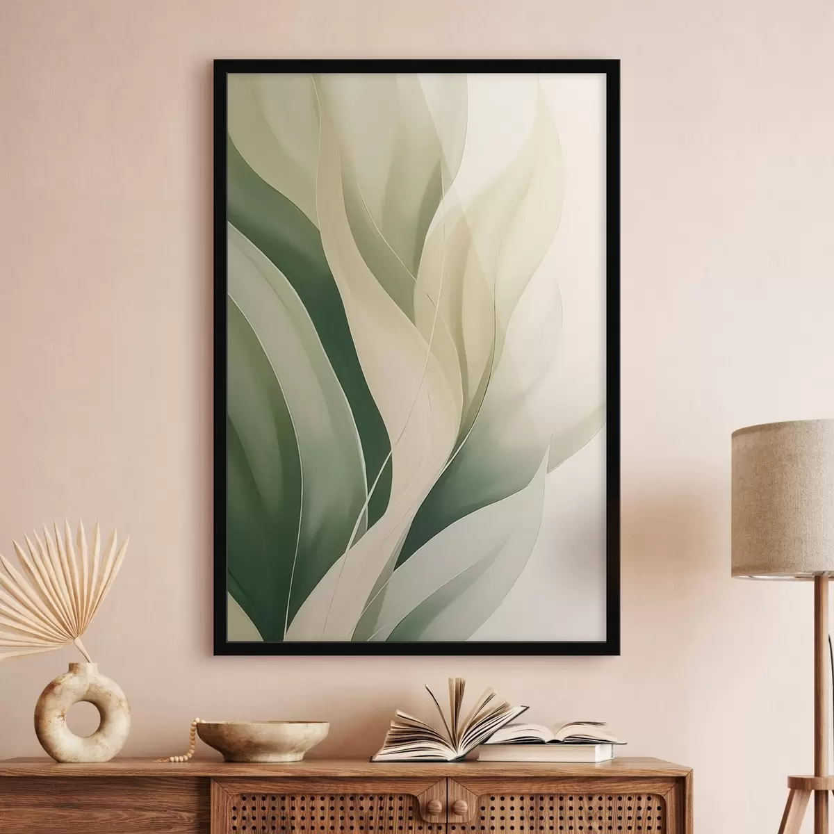 Affiche Feuilles vertes abstraites f45832