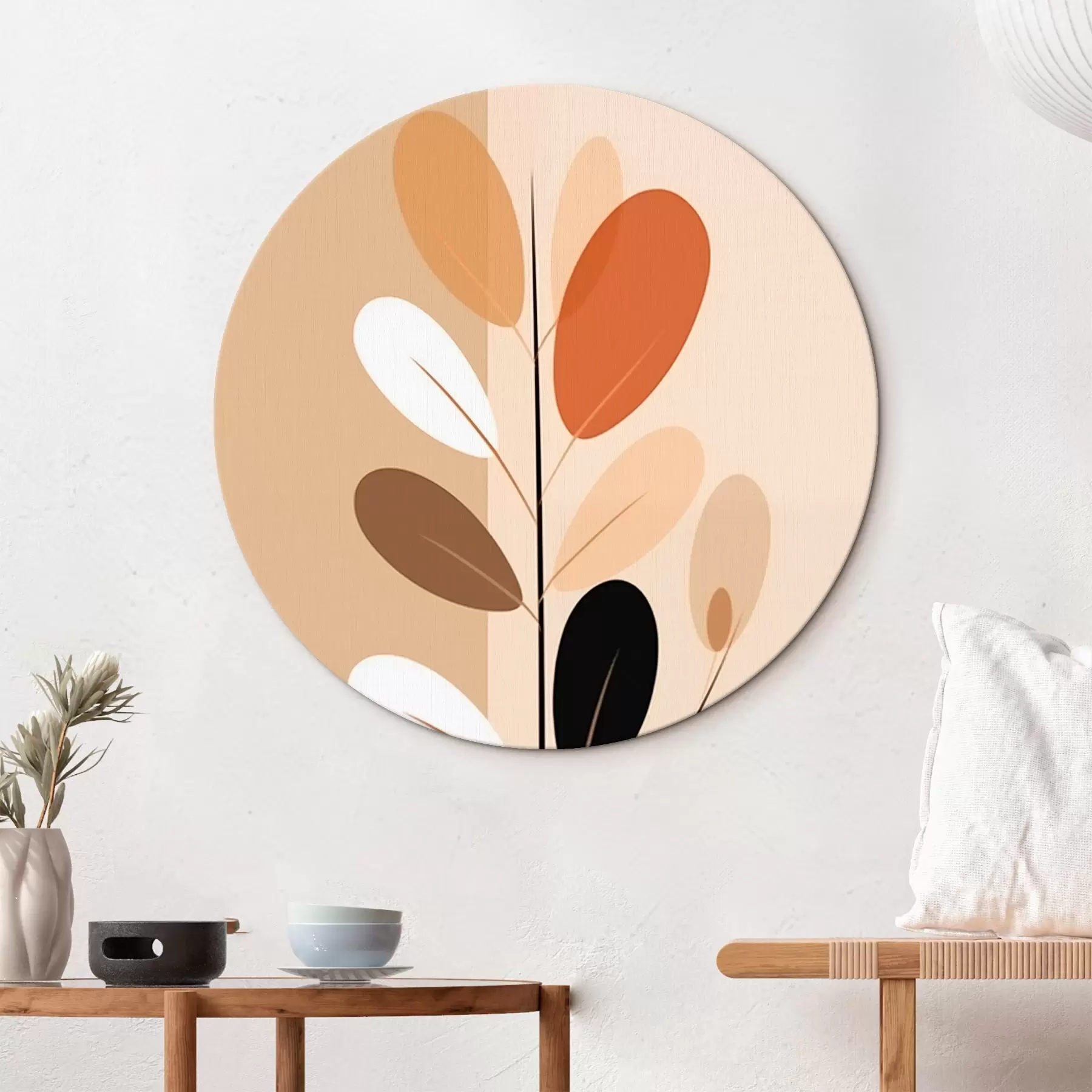  Peintures Branche minimaliste avec feuilles r45834